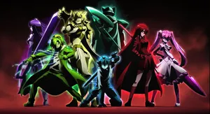 Akame Ga Kill Characters Surrounded By A Powerful Aura Wallpaper