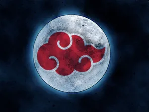 Akatsuki Logo Full Moon Red Cloud Wallpaper