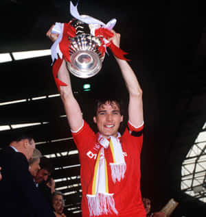 Alan Hansen Raising The Trophy Wallpaper