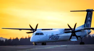 Alaska Airlines Aircraft With Propellers Wallpaper