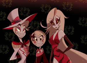 Alastor And The Gang Giving Their Best Family Portrait Fun! Wallpaper