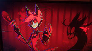 Alastor Glitch Art Hazbin Hotel Wallpaper