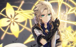 Albedo, A Mysterious Alchemist Of Genshin Impact Wallpaper