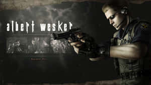 Albert Wesker Brooding In Shadows Wallpaper