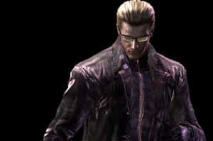 Albert Wesker In Intense Action Wallpaper