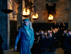 Albus Dumbledore In Turquoise Outfit Wallpaper