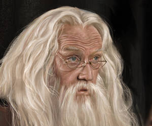 Albus Dumbledore White Hair Wallpaper