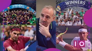 Alex Corretja With Tennis Players And Football Clubs Wallpaper