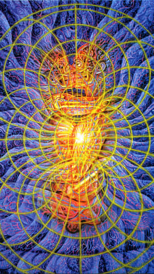 Alex Grey In Full Color With Intricate Geometric Shapes Wallpaper