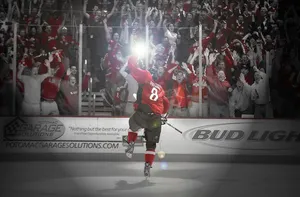 Alex Ovechkin With Celebrating Fans Wallpaper