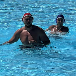 Alexander Volkov Red Swim Cap Wallpaper