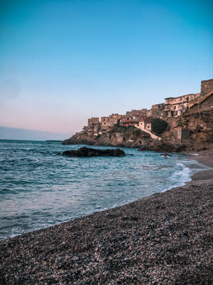 Algeria Black Sandy Beach Wallpaper