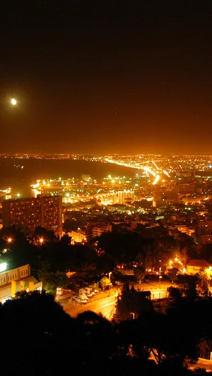 Algeria City Lights At Night Wallpaper