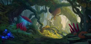 Alien Jungle Landscape Wallpaper