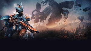 Alien Orange Robot Wallpaper