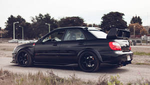 All-black Subaru Car Wallpaper