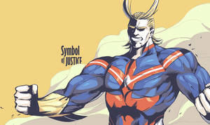 All Might Symbol Of Justice Wallpaper