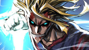 All Might Throwing A Punch Wallpaper