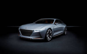 All-new Genesis Concept Car In Prestigious Black Wallpaper