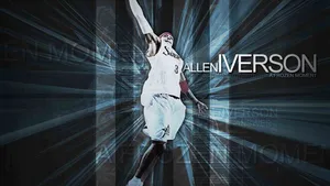 Allen Iverson Blue Black Abstract Backdrop Wallpaper