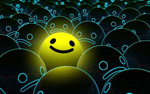 Alone Neon Smile Wallpaper