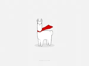 Alpaca Minimalist Design Wallpaper