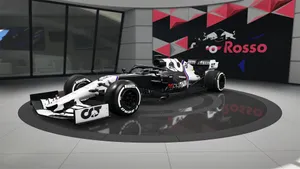 Alphatauri Racing Car In The Center Wallpaper