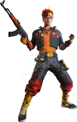 Alvaro As Free Fire Character Wallpaper