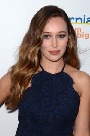 Alycia Debnam Carey Blue Dress Event Wallpaper