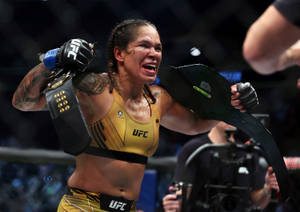 Amanda Nunes Victorious Champion Wallpaper