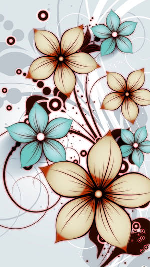 Amazing Flower Mobile Illustration Wallpaper