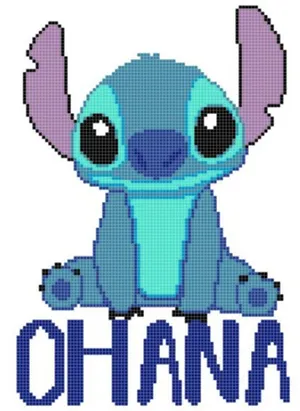 Amazing Pixel Art Stitch Ohana Wallpaper