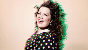 American Actress Melissa Mccarthy Glitch Art Wallpaper