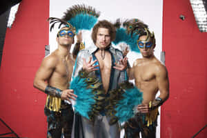 American Aew Wrestler Dalton Castle And The Boys Illustration Wallpaper