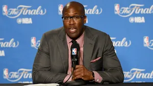 American Basketball Coach, Mike Brown, At 2017 Nba Finals Press Conference. Wallpaper