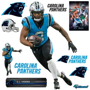 American Football Athlete Dj Moore Collage Wallpaper