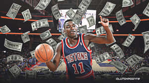 American Former Professional Basketball Player Isiah Thomas Graphic Art Wallpaper