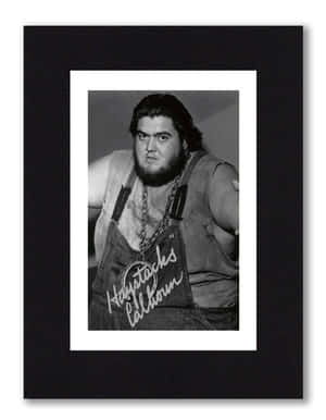 American Professional Wrestler Haystacks Calhoun Framed Portrait Wallpaper