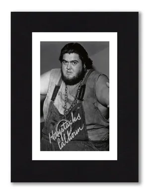 American Professional Wrestler Haystacks Calhoun Framed Portrait Wallpaper