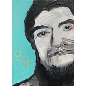 American Professional Wrestler Haystacks Calhoun Painting Wallpaper