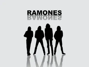 American Rock Band Ramones Black Illustration Wallpaper