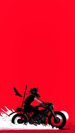 Amoled Android Red Motorcycle Wallpaper