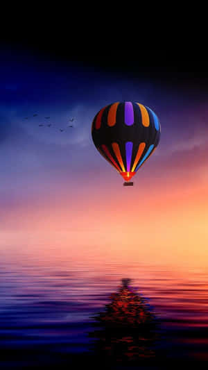 Amoled S Hot Air Balloon Wallpaper