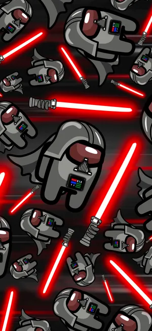 Among Us 4k Darth Vader Crossover Wallpaper