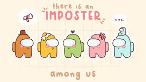 Among Us Aesthetic In Pastel Colors Wallpaper