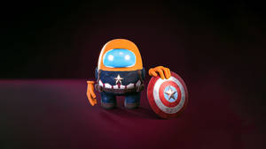 Among Us Captain America Laptop Wallpaper