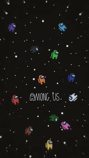 Among Us Crewmates In Space Wallpaper