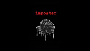 Among Us Game Dripping Imposter Wallpaper