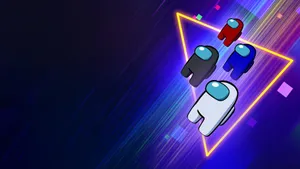 Among Us Game In Triangle Wallpaper