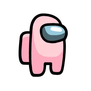 Among Us Pink Humanoid Wallpaper